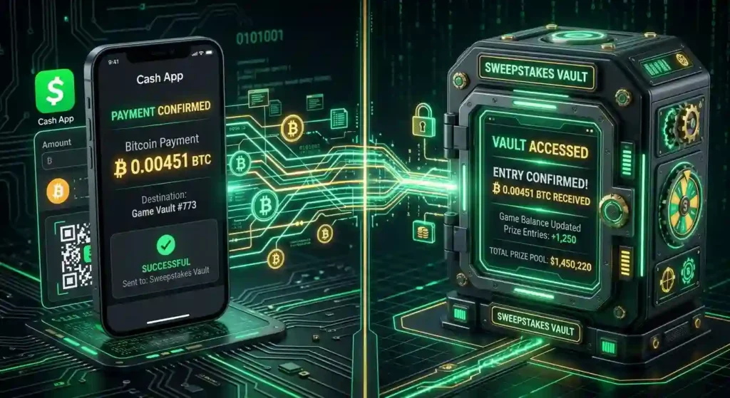 green and bitcoin gold accents for riversweeps